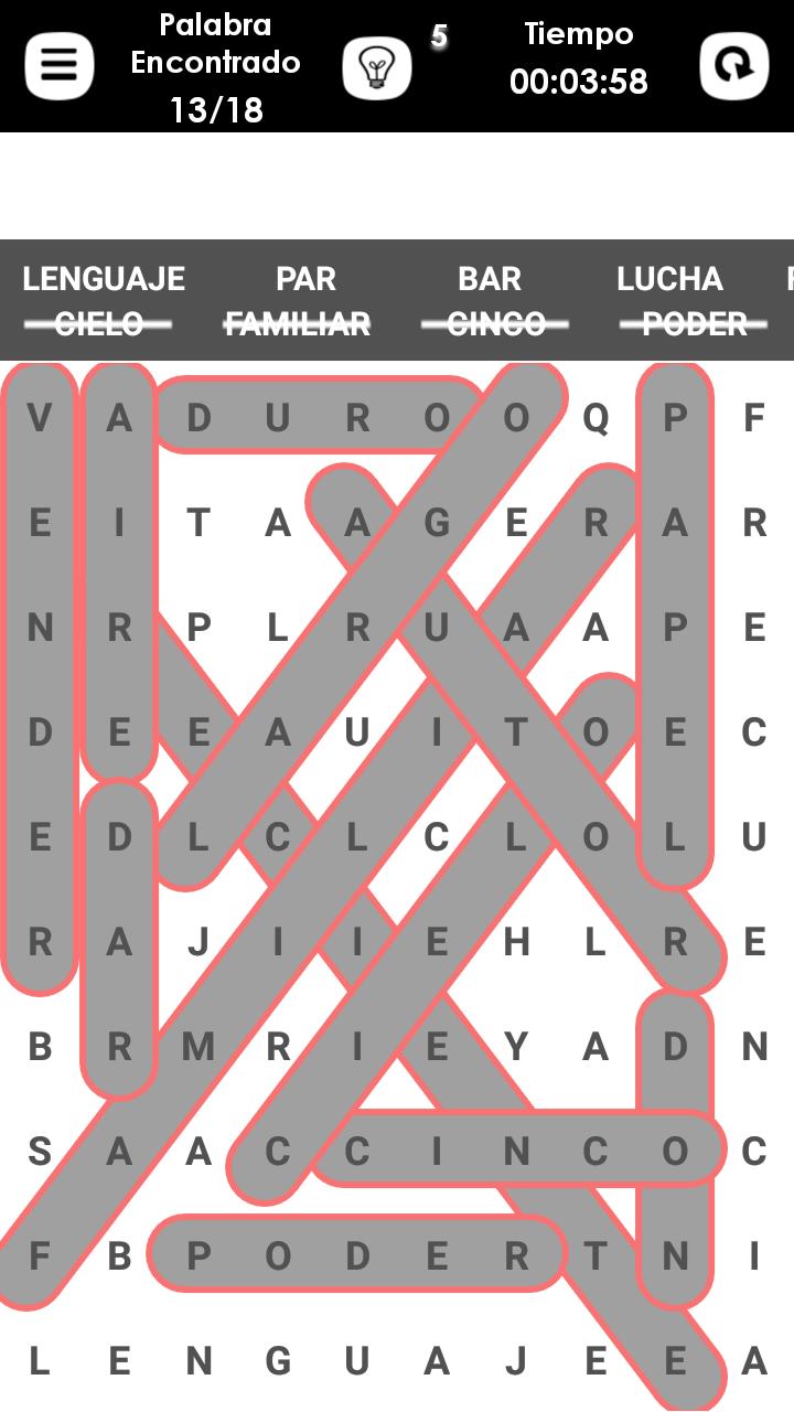 Word Search Spanish