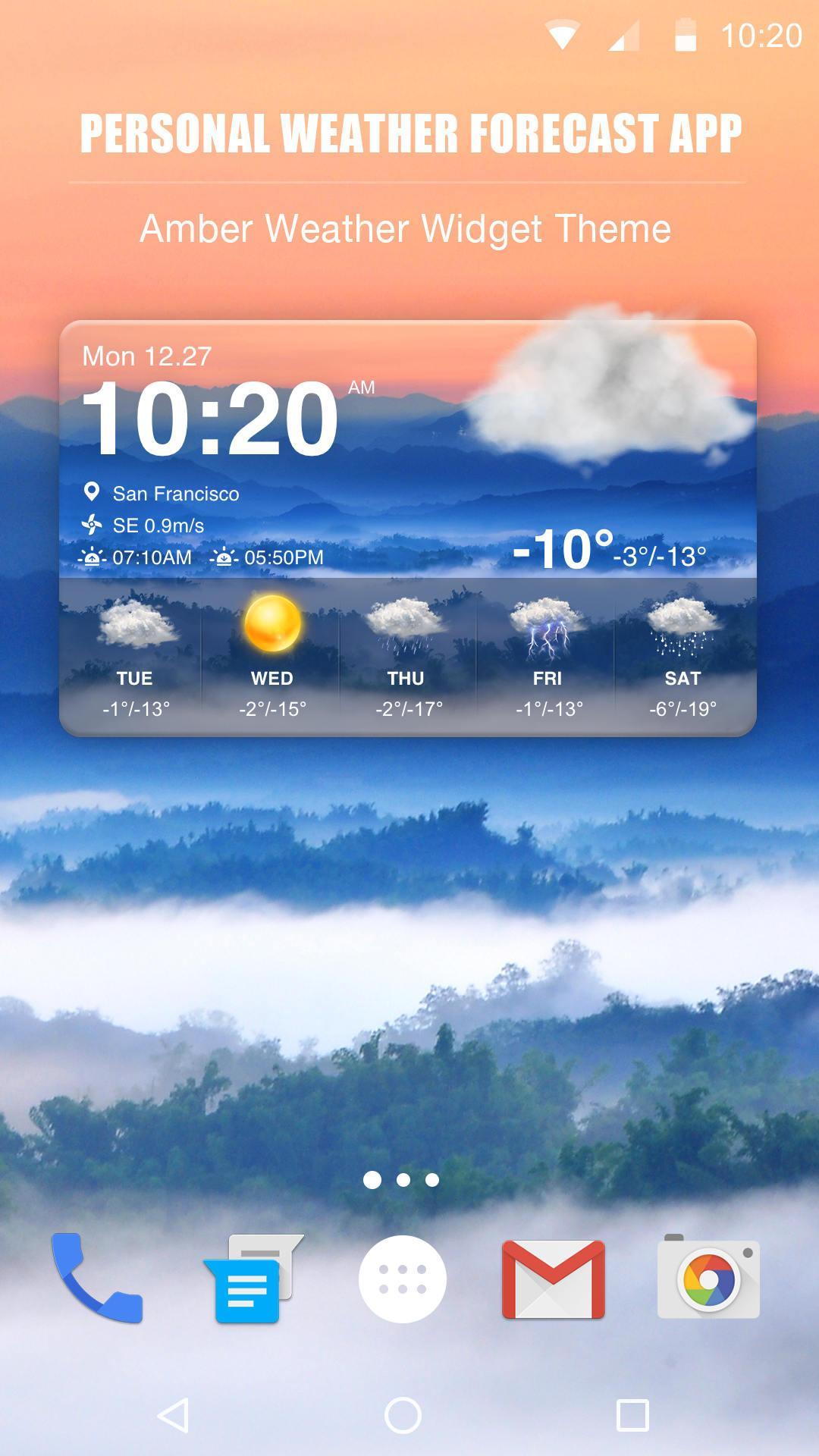 Daily weather forecast & weather report widget