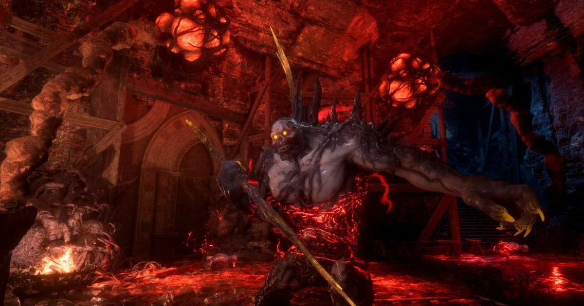 Drachen Alter Der Veilguard in der Katakomben in die Enge getrieben
