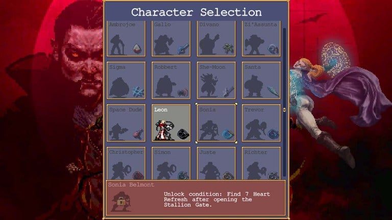 Comment débloquer Sonia Belmont dans les survivants de vampire ode à Castlevania