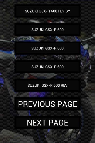 Engine sounds of GSX-R 600