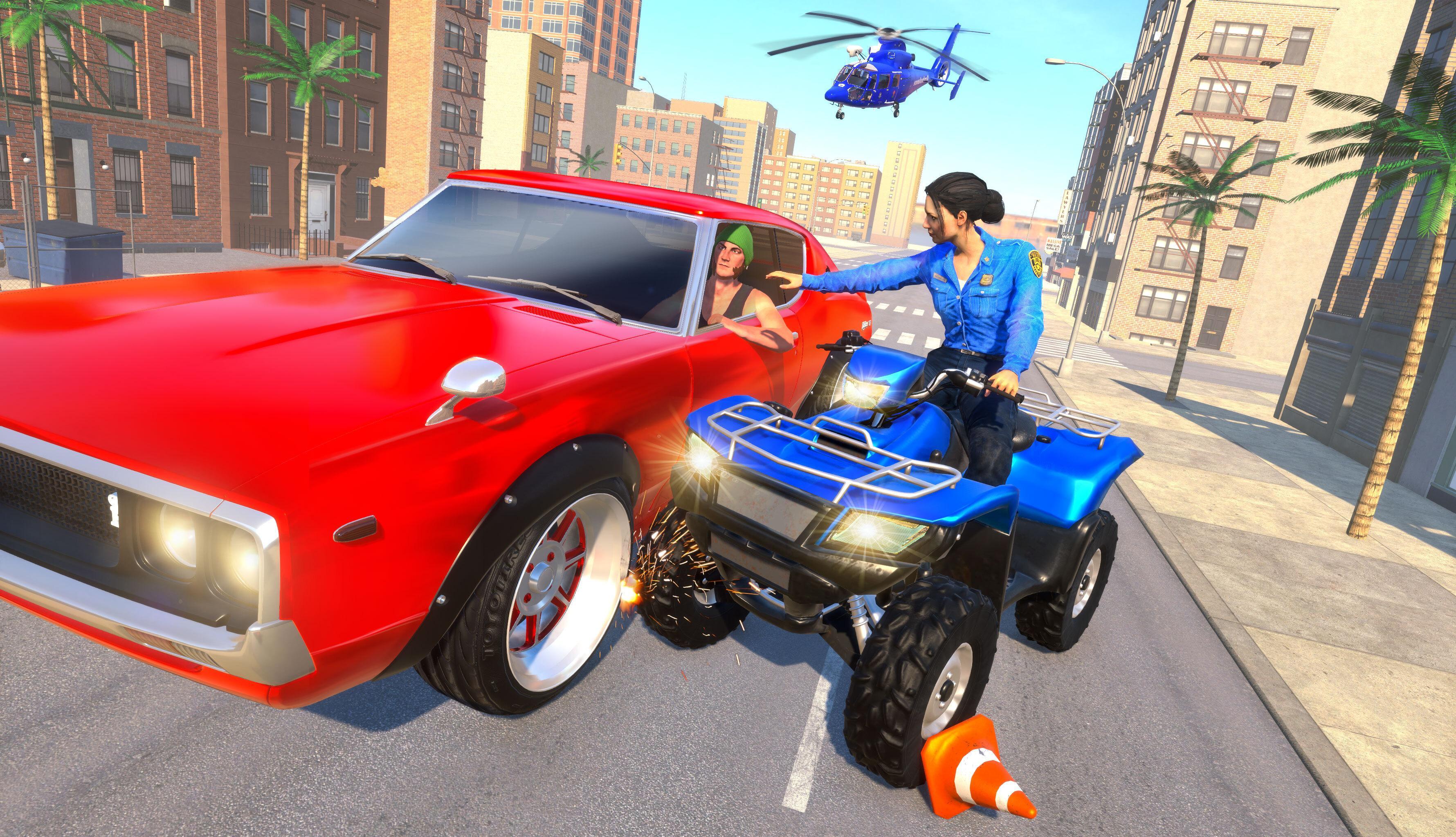 US Police ATV Quad Bike Gangster Chase 2020