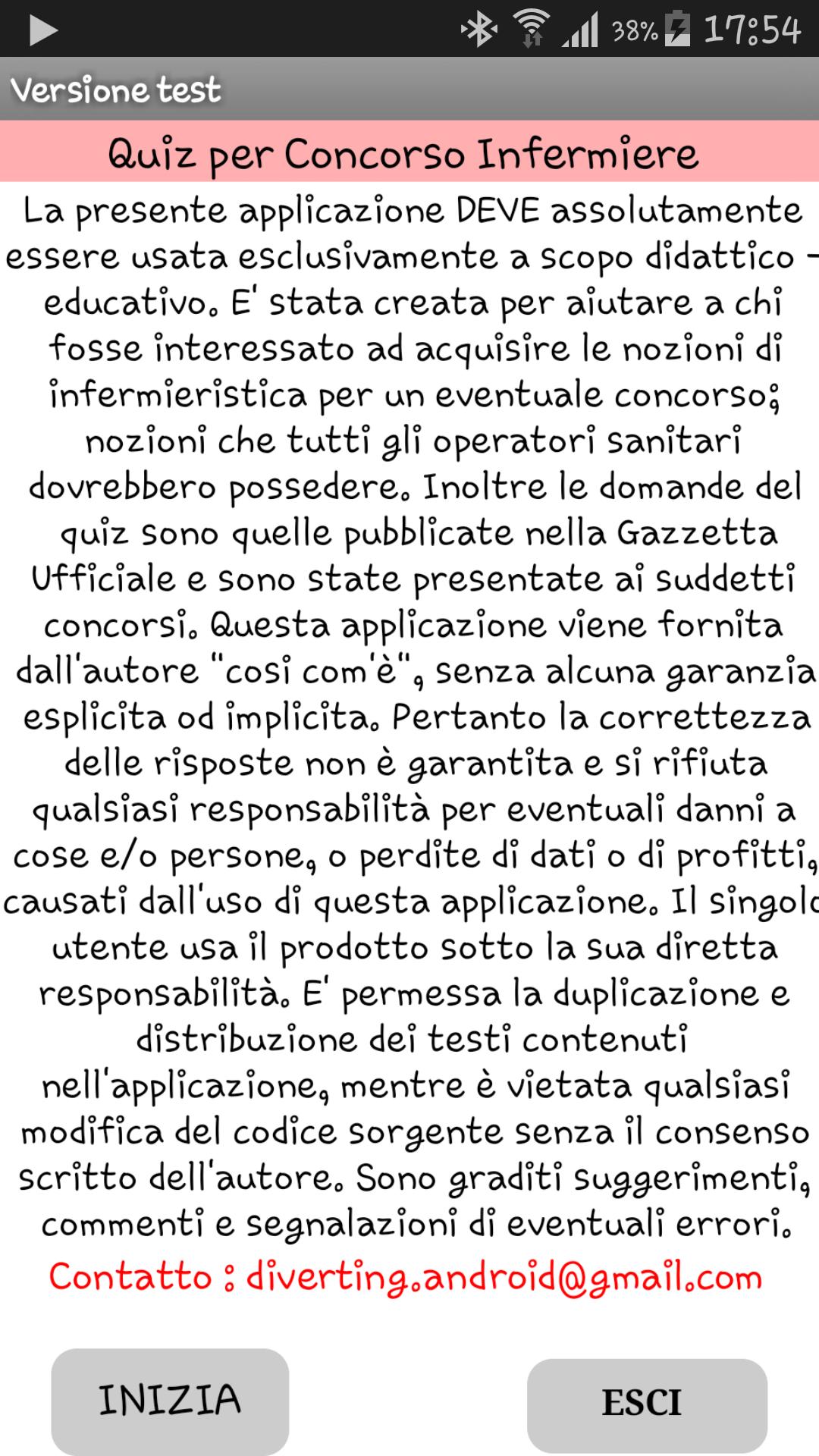 QUIZ CONCORSO INFERMIERE