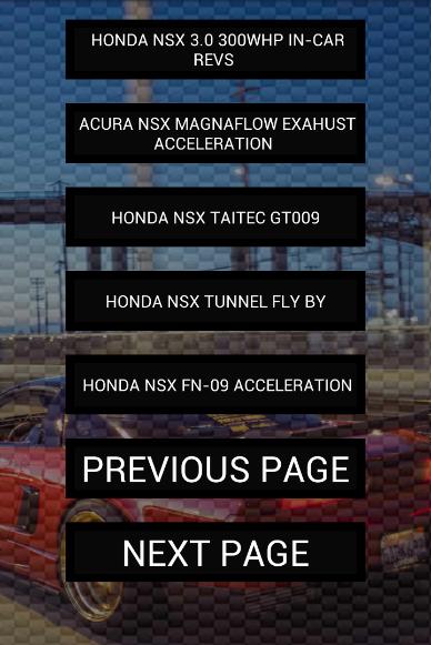 Engine sounds of NSX
