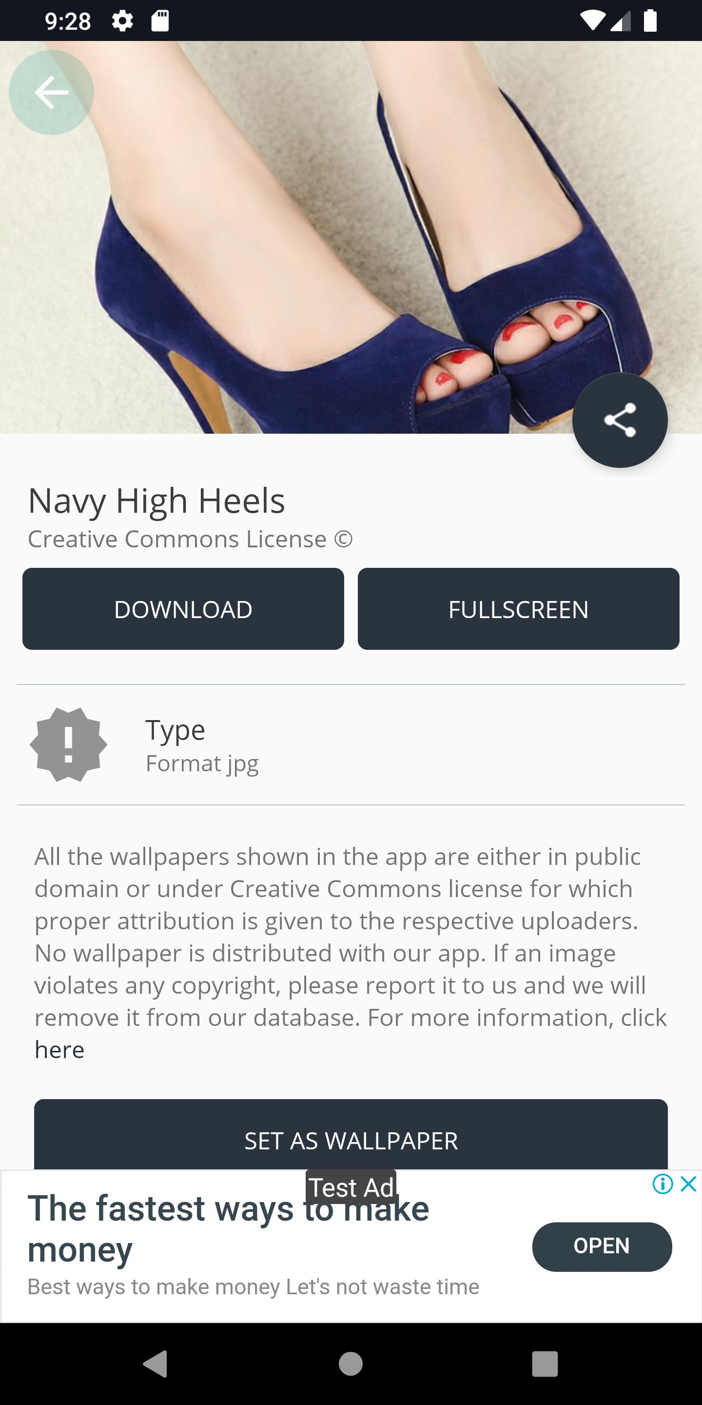 Navy High Heels