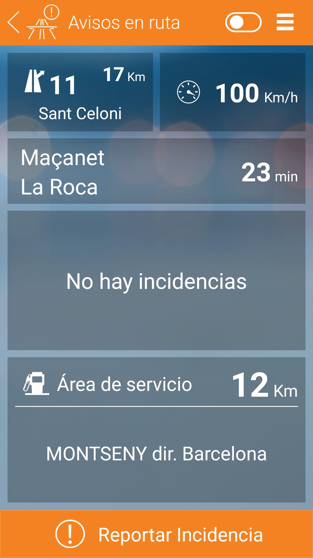 autopistas en ruta