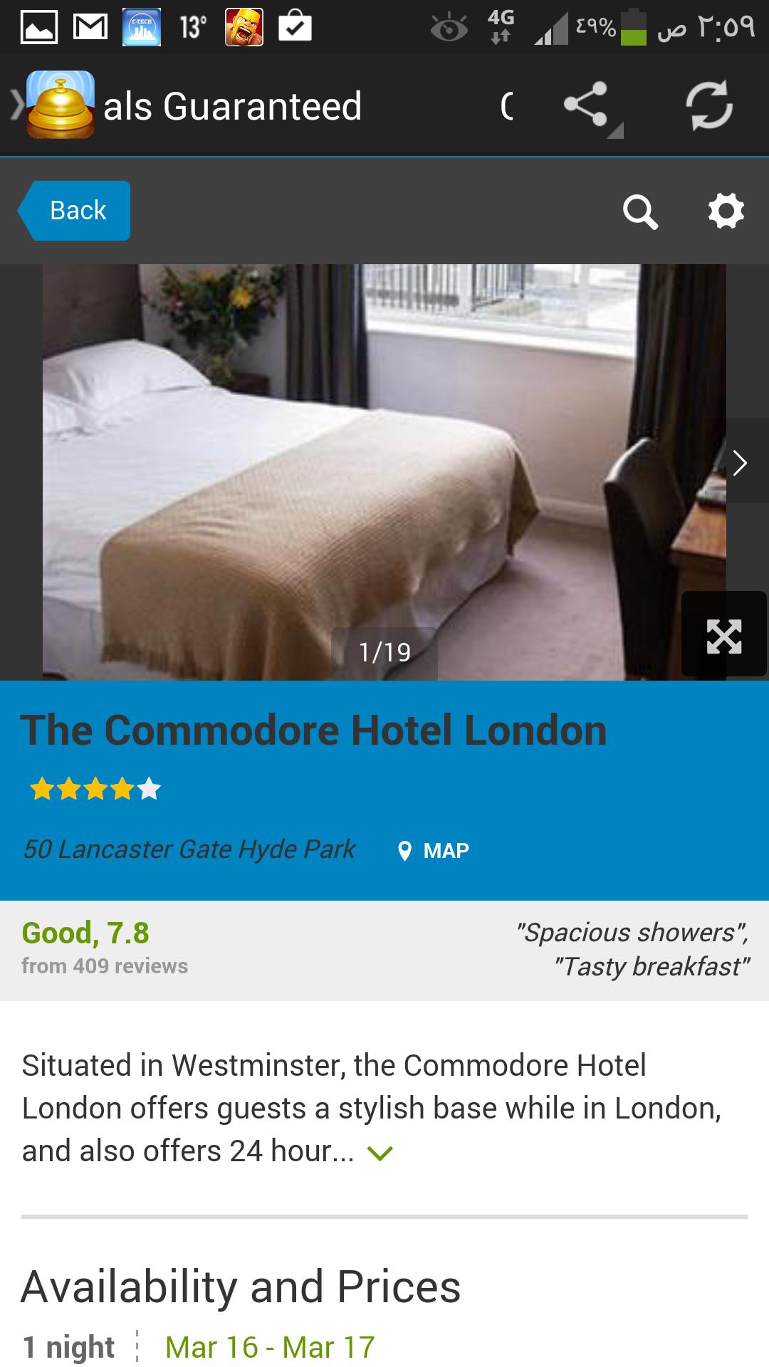 Hotel booking