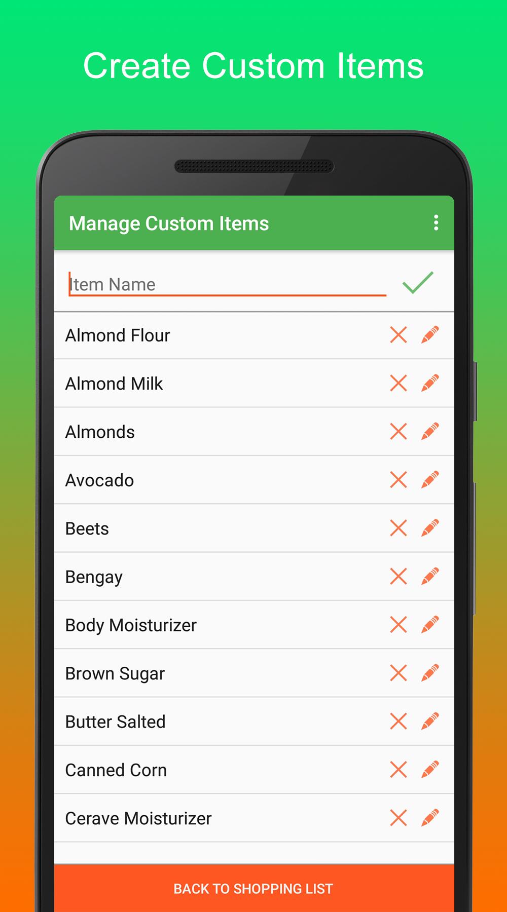 Simplest Shopping List