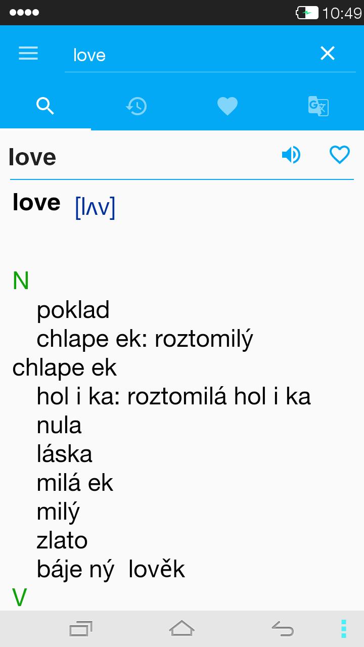 English<->Czech Dictionary