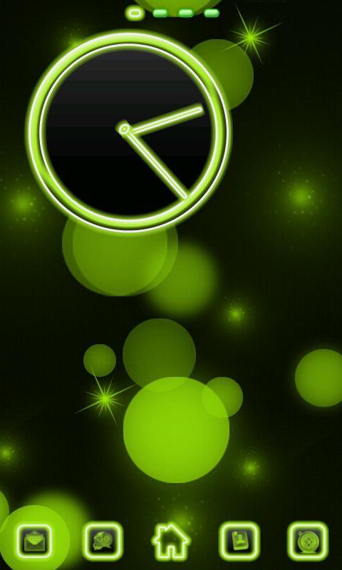 Neon Green Style Clock