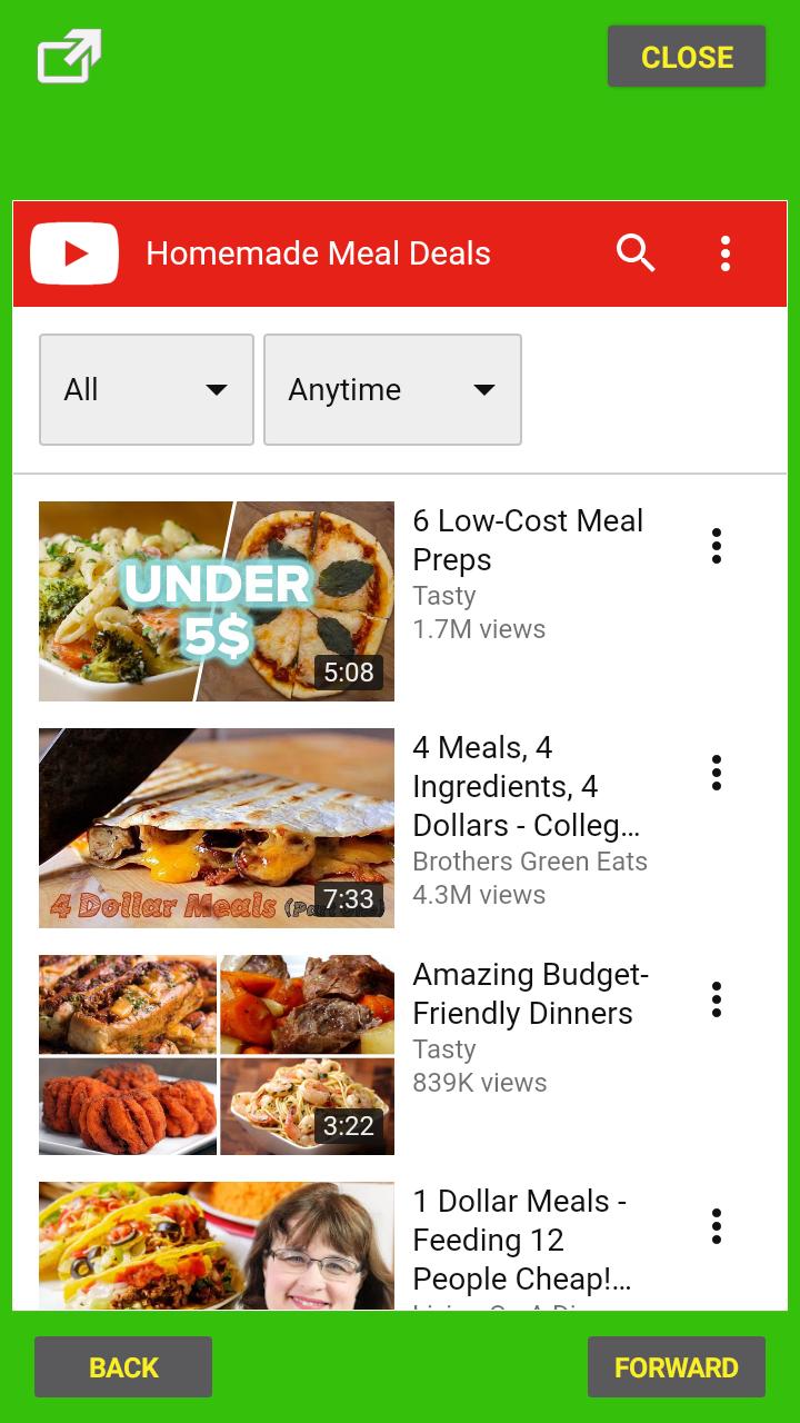 Homemade Meal Deals