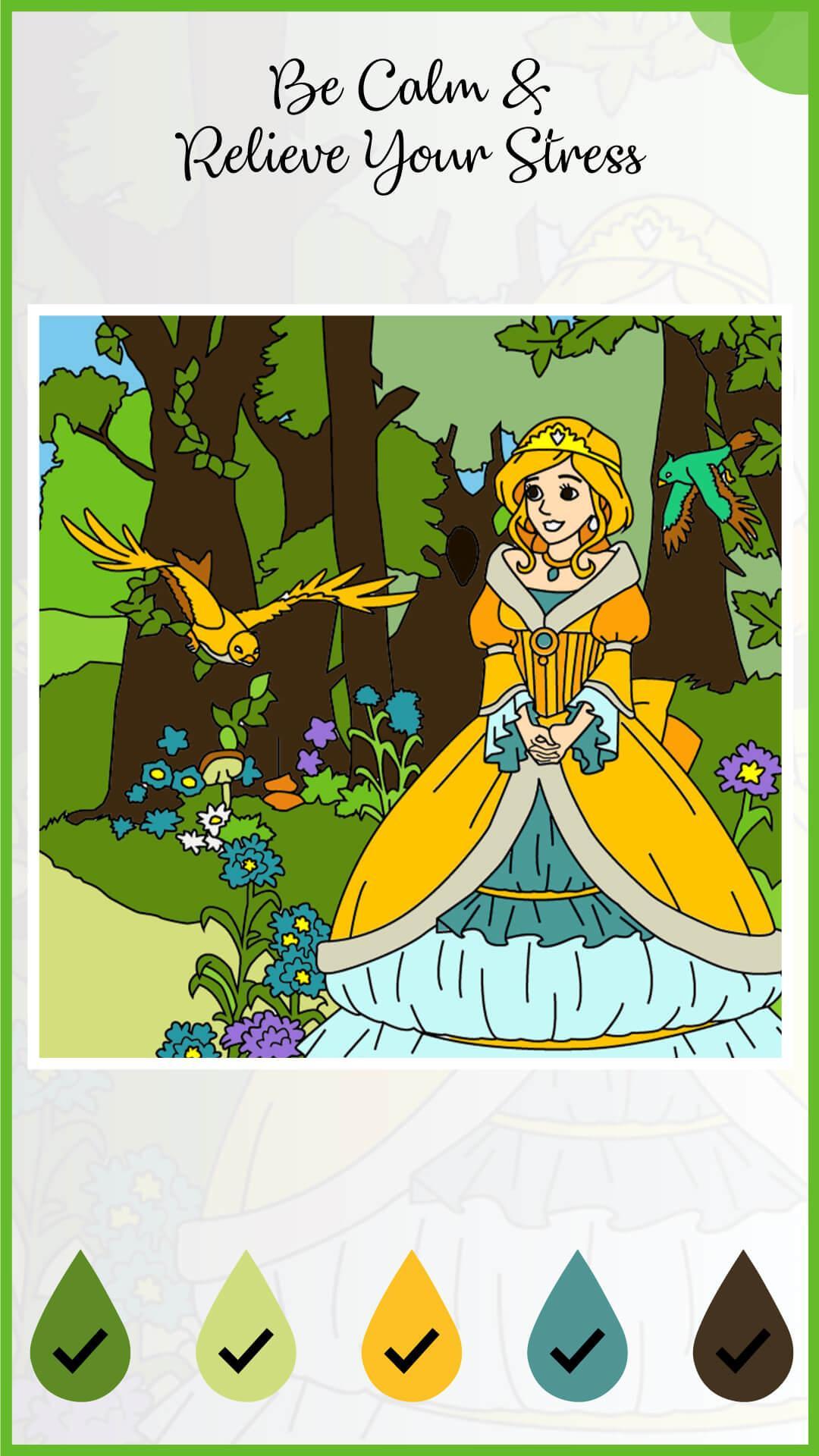 Cartoon Princess Coloring: Color By Numbers