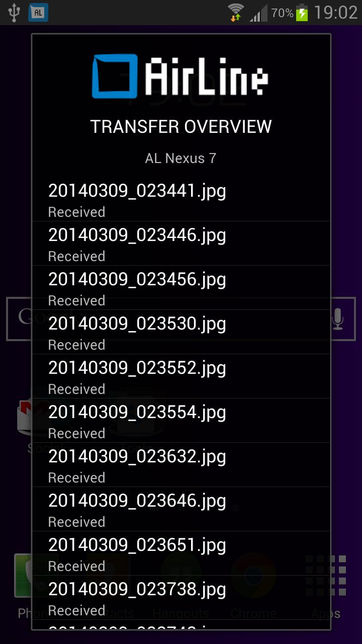 Wi-Fi File Transfer - AirLine