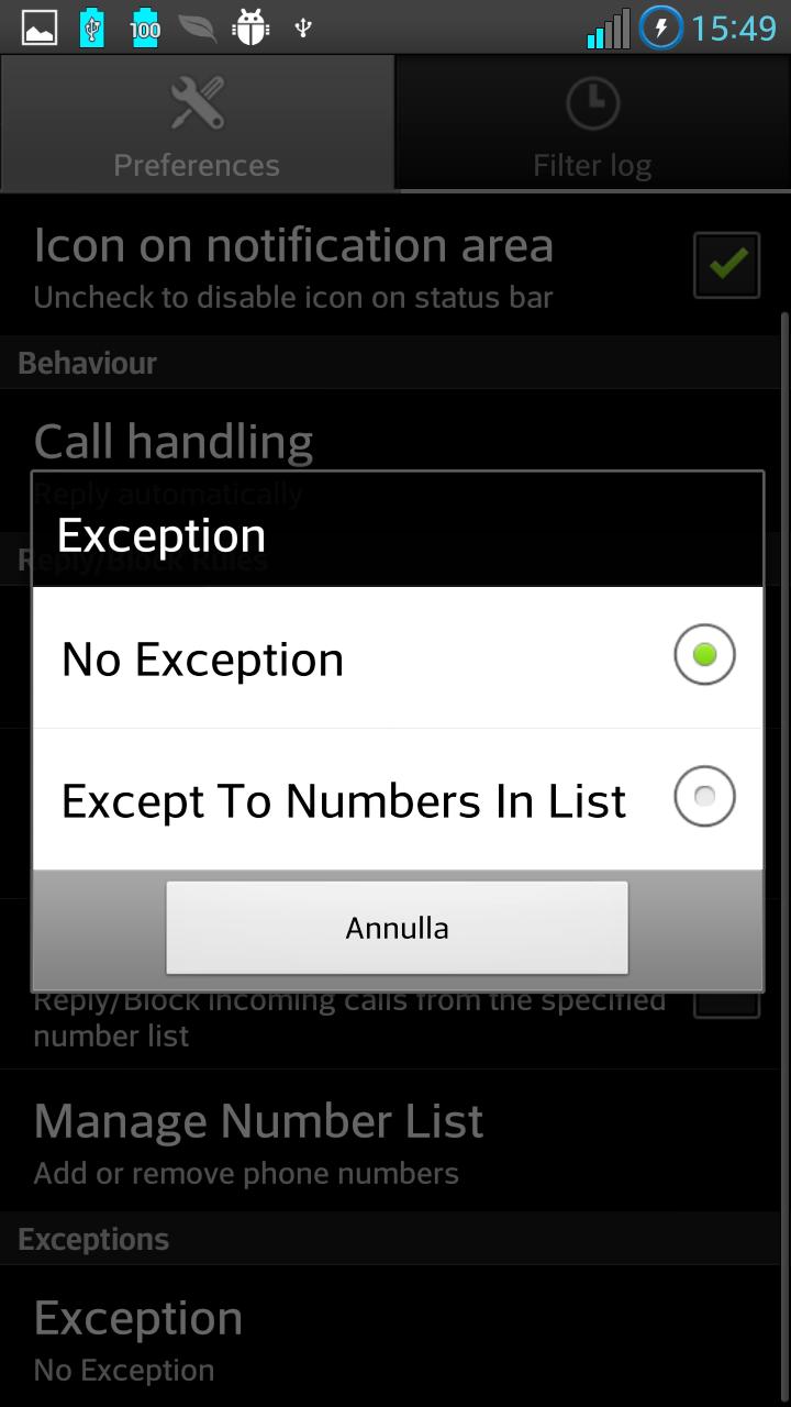 Auto Reply/Block
