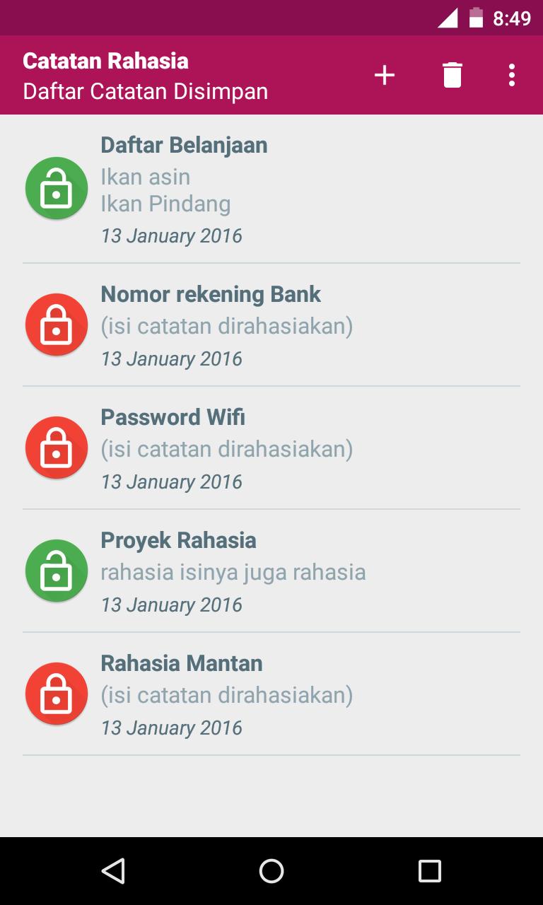 Catatan Rahasia