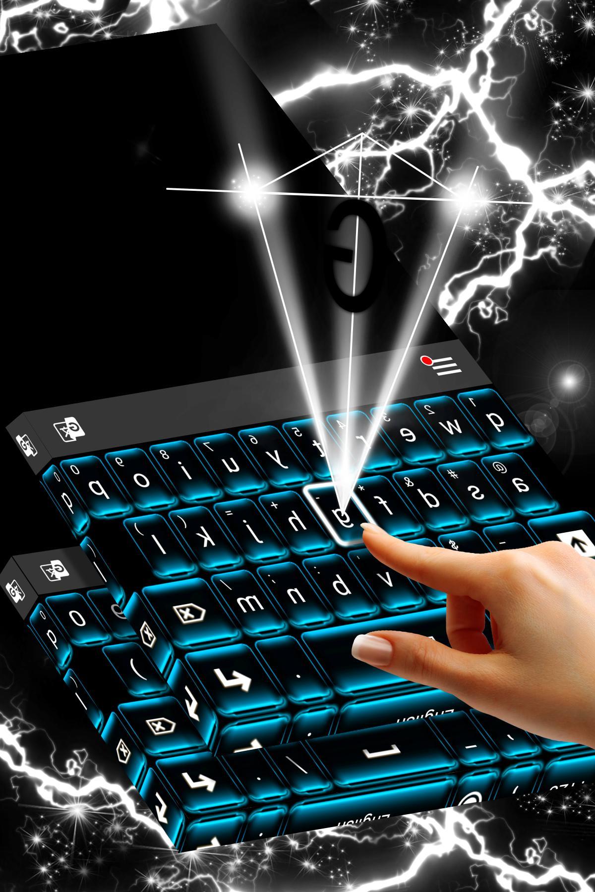 Neon Blue Keyboard Free