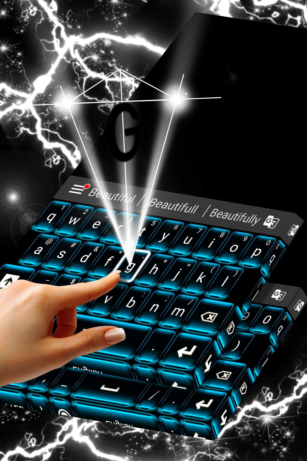 Neon Blue Keyboard Free