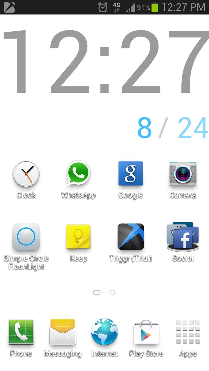 Simple Time and Date Wallpaper