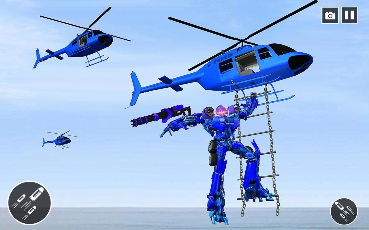 Police Helicopter Robot Transformation