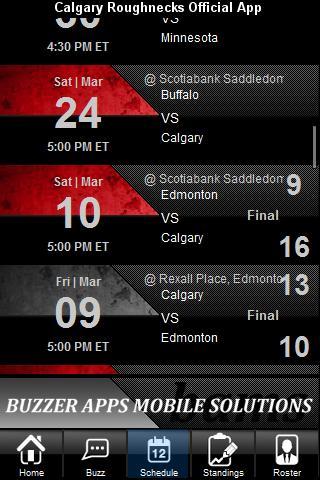 Calgary Roughnecks Official Ap