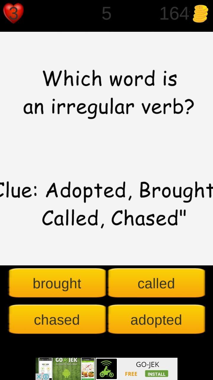 English Irregular Verbs Games