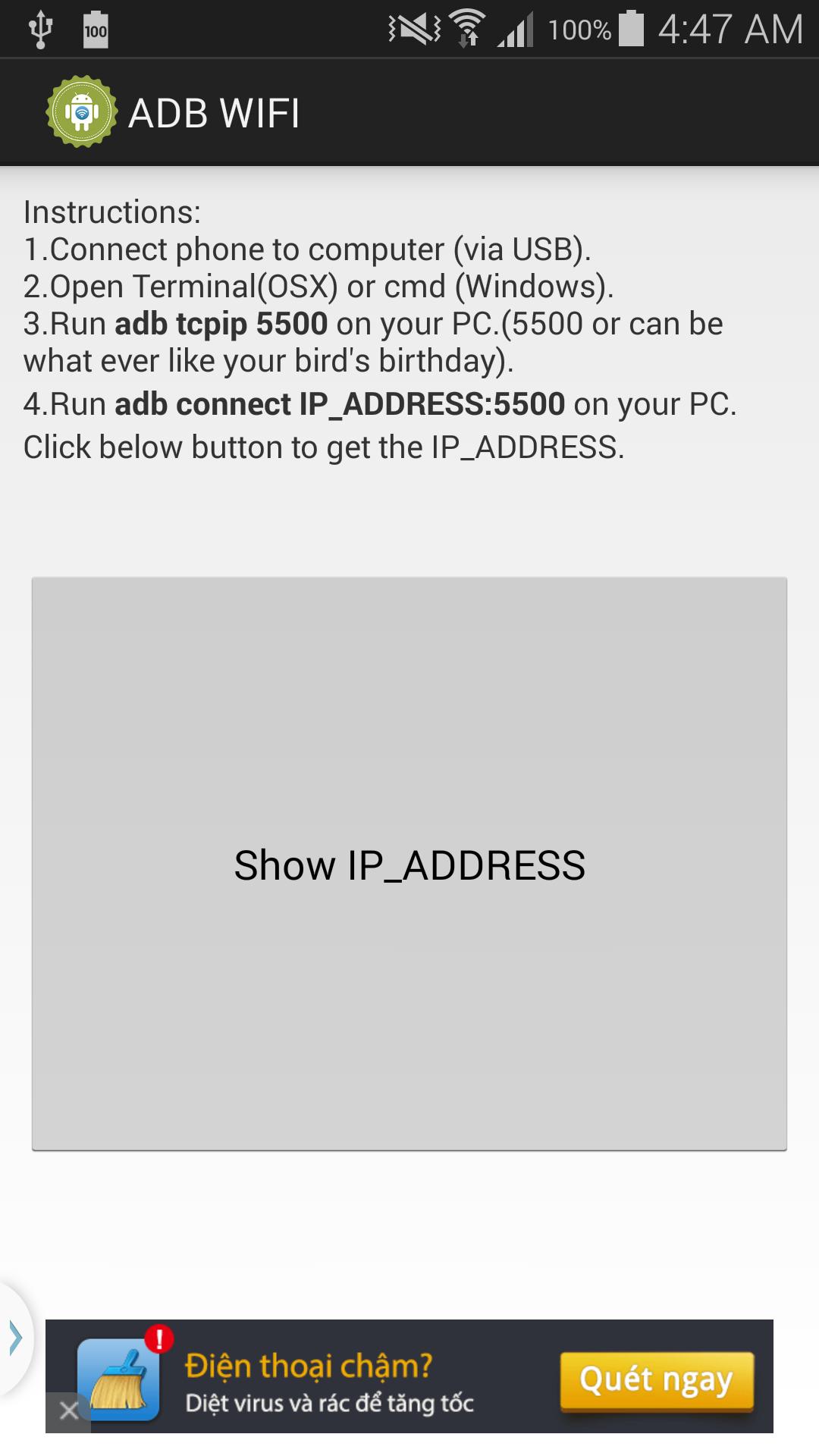 ADB Wifi (No Rooting)
