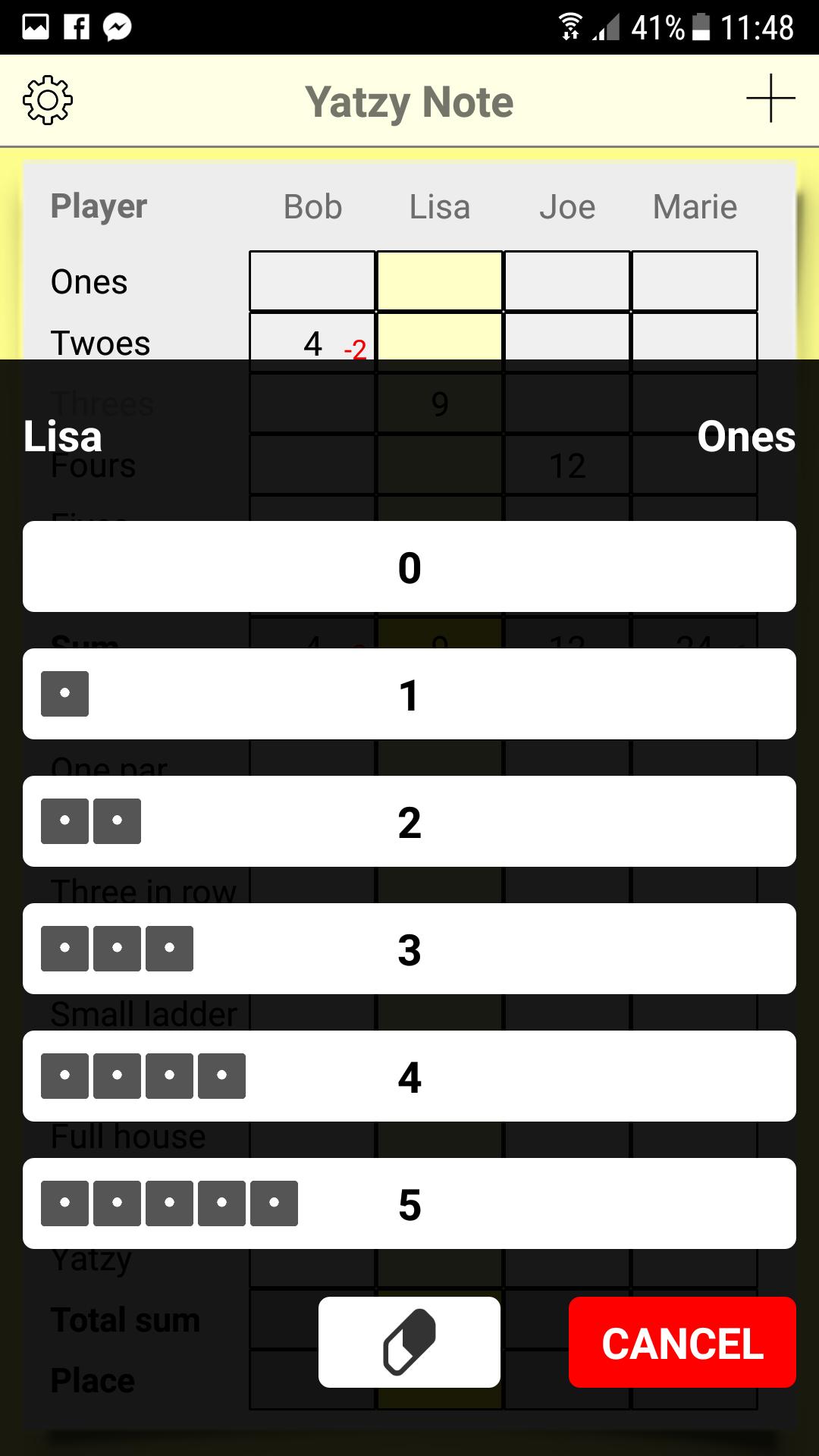 Yatzy Note