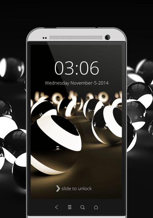3D Light Balls Screen Lock