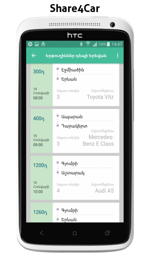 Share4Car online Carpooling