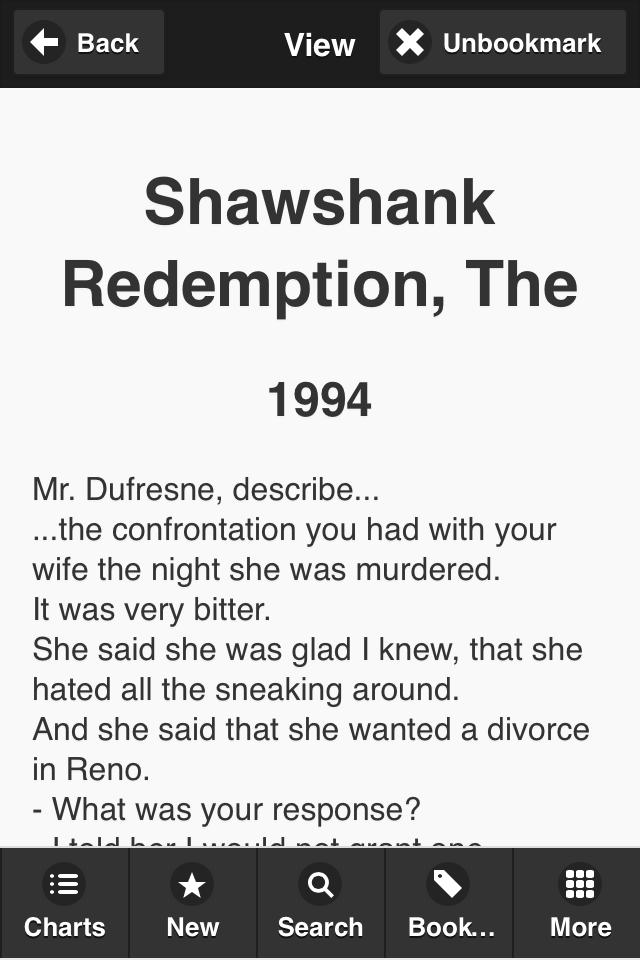 Movie Transcript Database