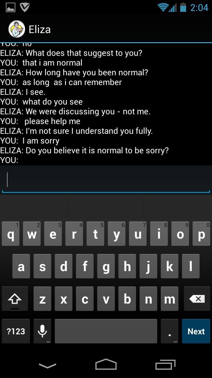 Eliza (BASIC version)