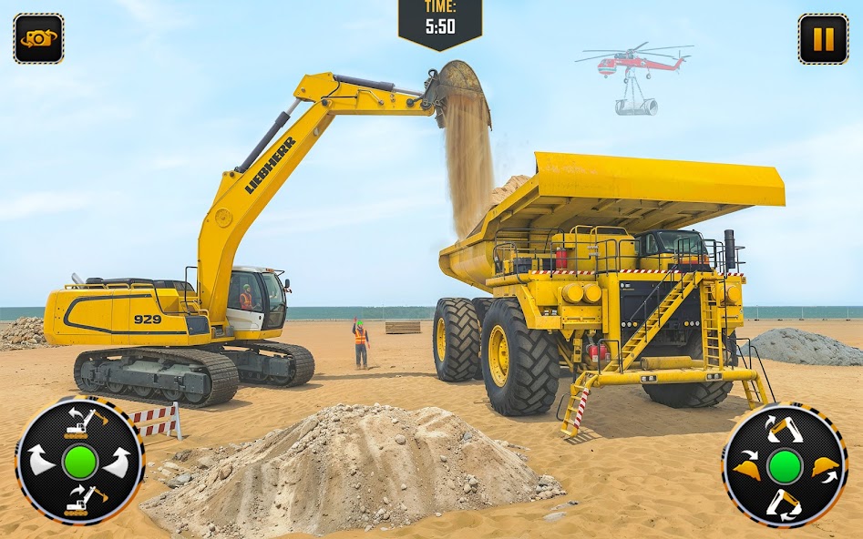City Heavy Excavator Crane 3D