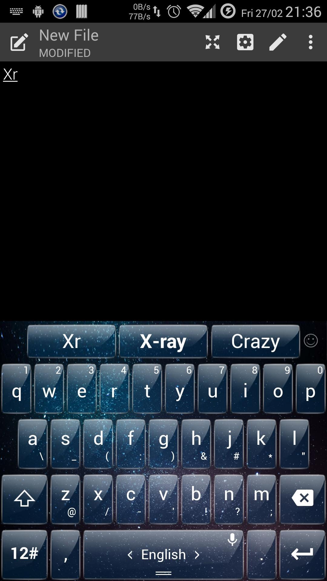 Keyboard Theme Glass Space