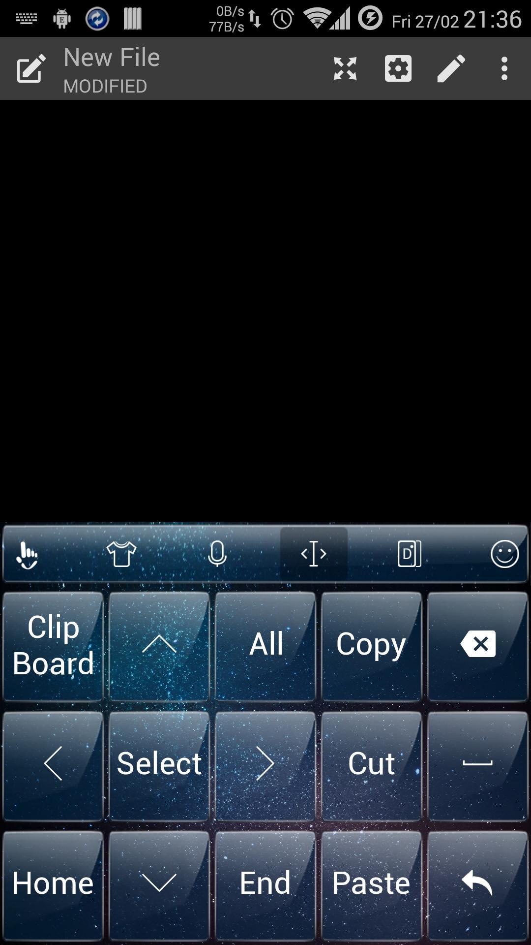 Keyboard Theme Glass Space