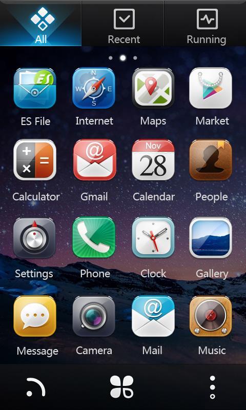 Galaxy GO Launcher Theme