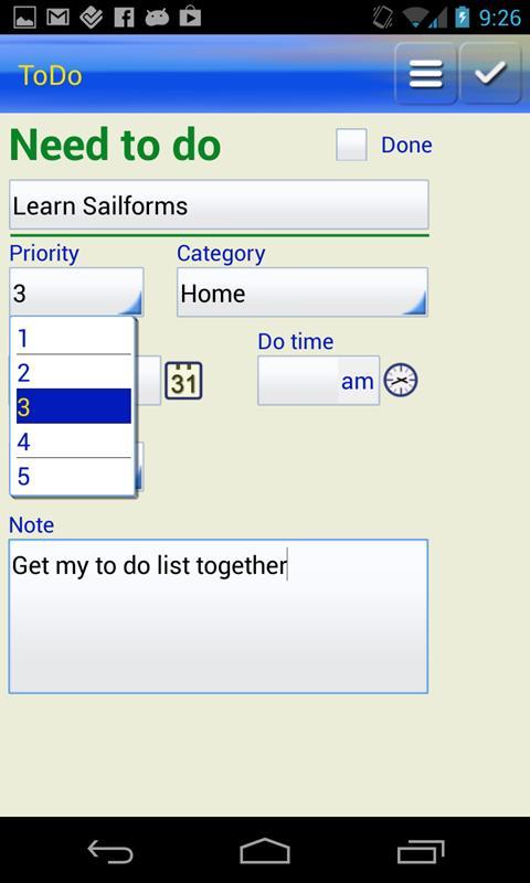 SailformsPlus Forms Database
