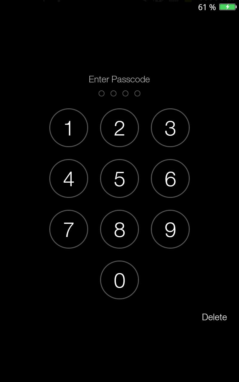 Passcode screen lock