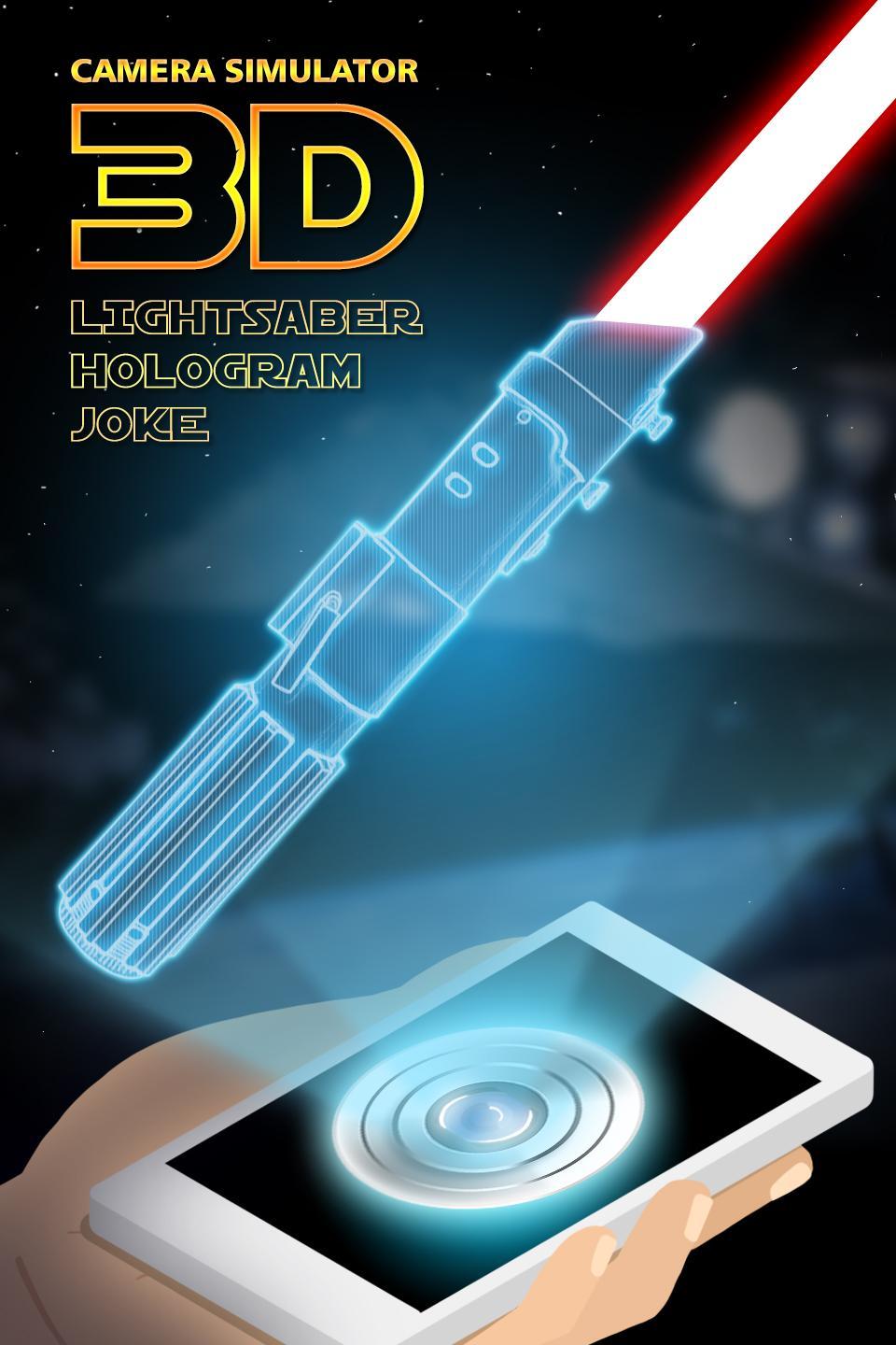 3d lightsaber hologram joke