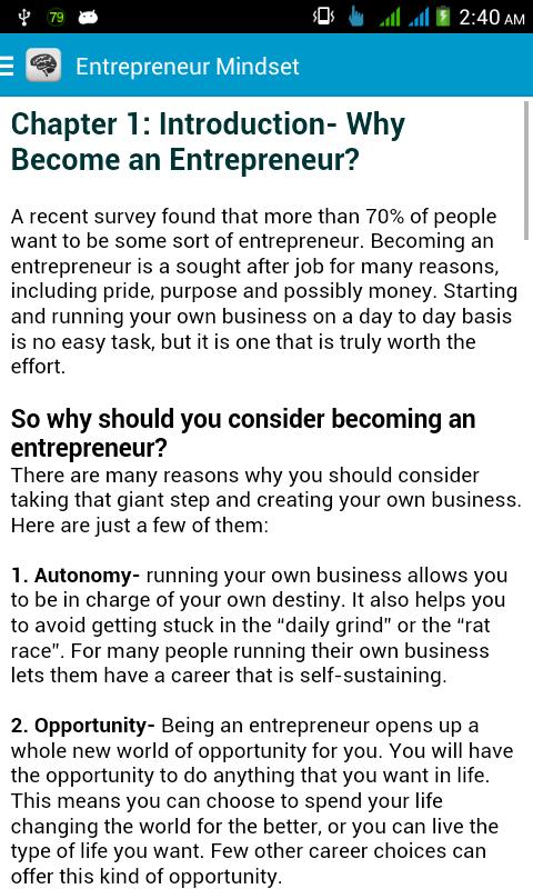 Entrepreneur Mindset