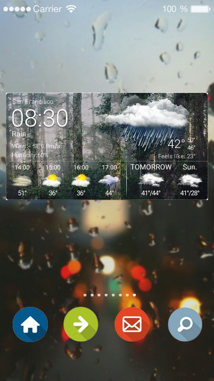 Clock Weather Forecast Widget