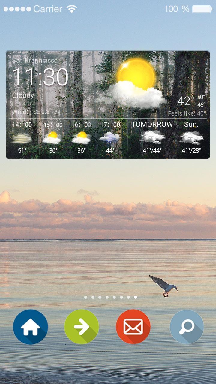 Clock Weather Forecast Widget