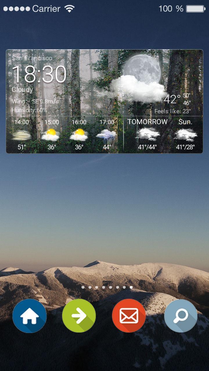 Clock Weather Forecast Widget