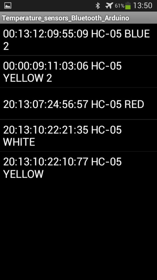 Thermometer Bluetooth Arduino