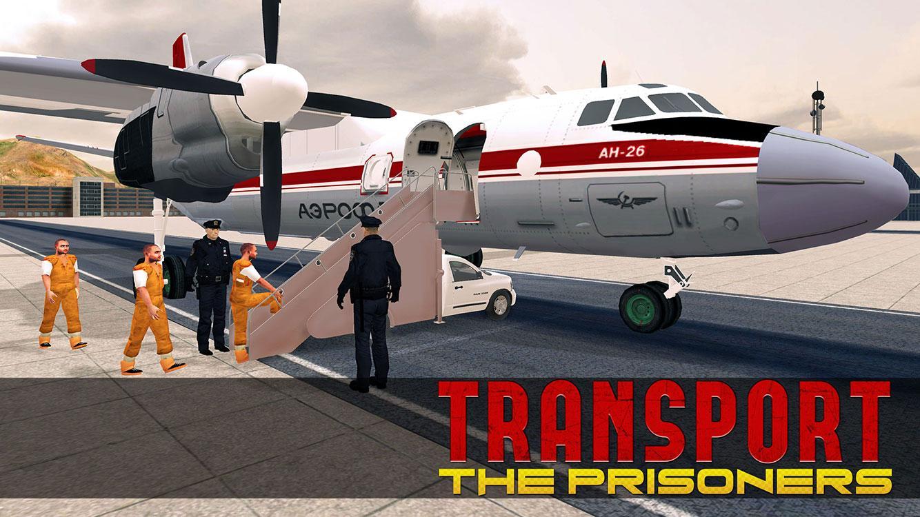 Jail Criminals Transport Plane - Police Plane Game