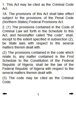 Nigerian Criminal Code Act