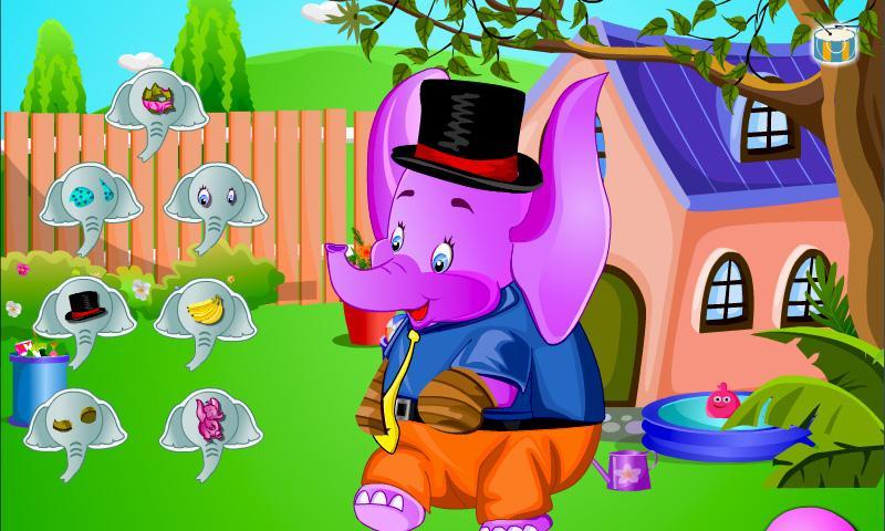 Elephant Bathing Girl Game