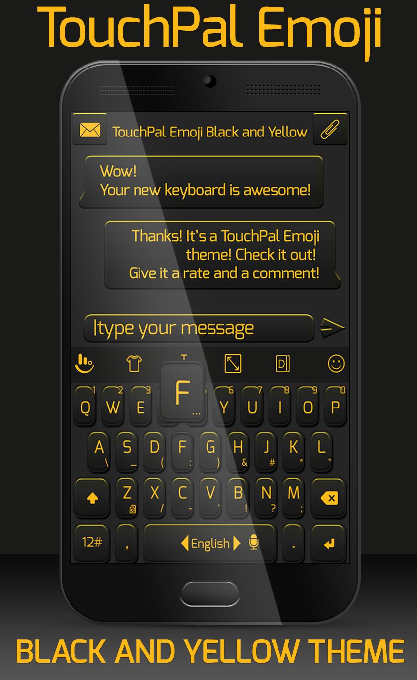 Emoji Black&Yellow Keyboard