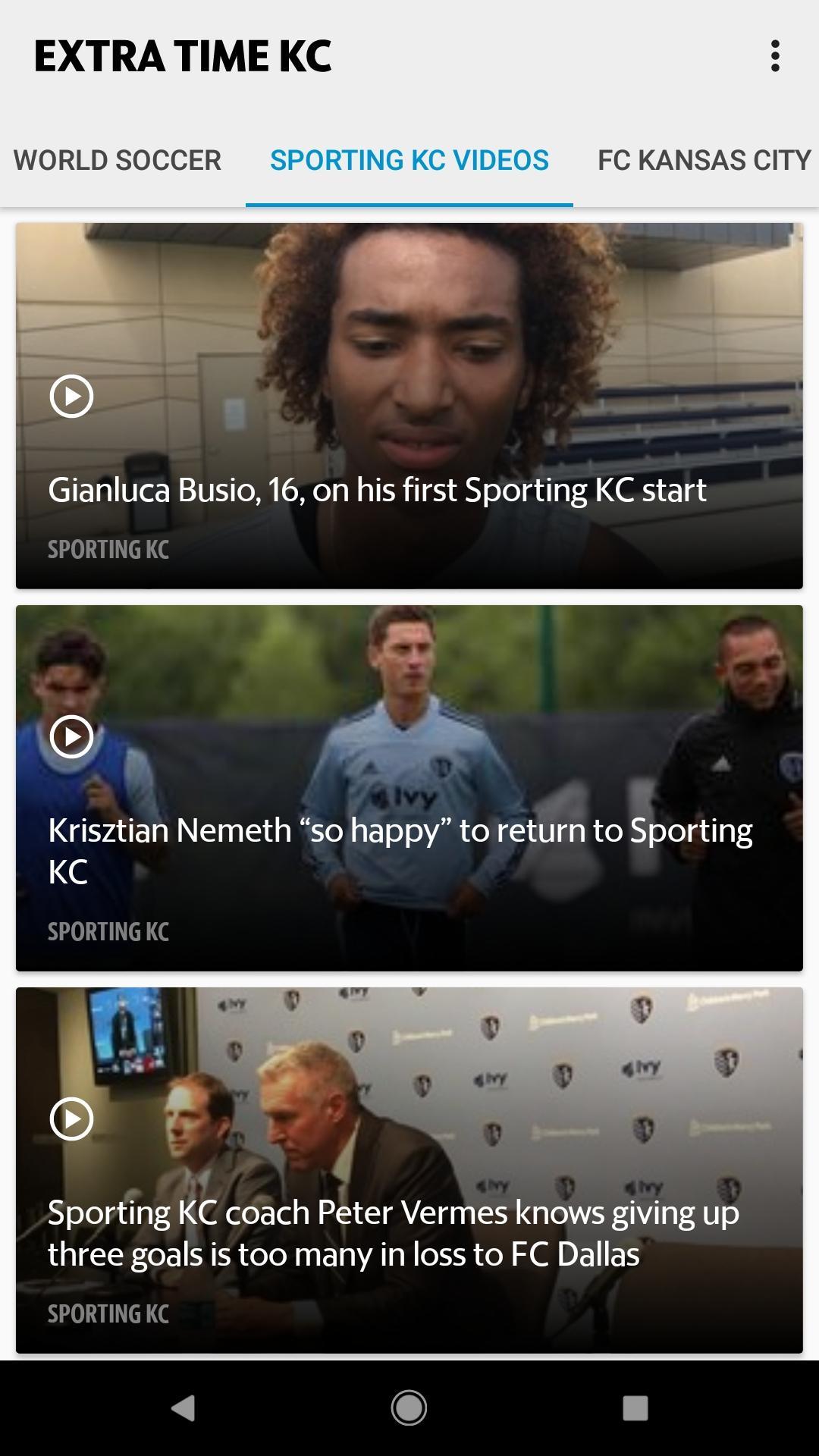 Extra Time, KC Pro Soccer News