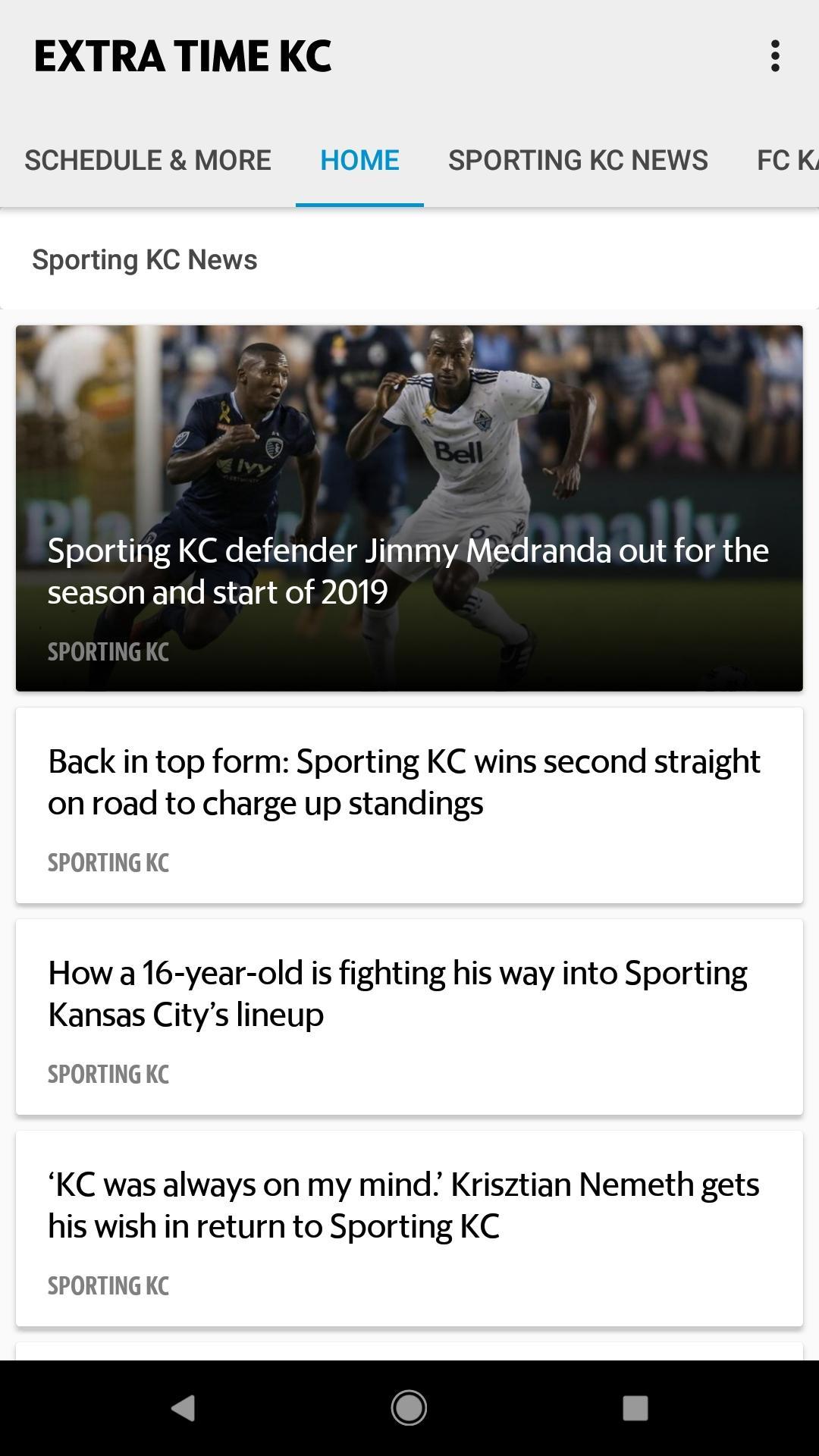 Extra Time, KC Pro Soccer News