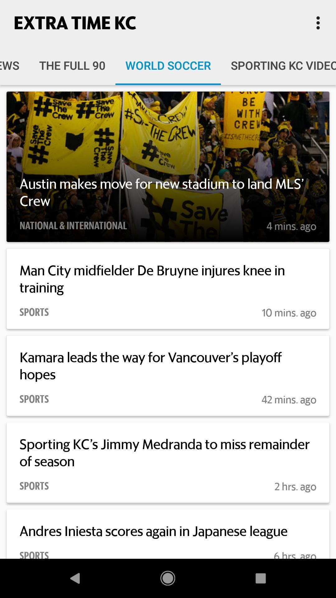 Extra Time, KC Pro Soccer News